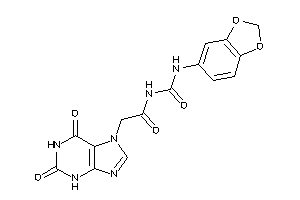 N-(1,3-benzodioxol-5-ylcarbamoyl)-2-(2,6-diketo-3H-purin-7-yl)acetamide