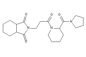 2-[3-keto-3-[2-(pyrrolidine-1-carbonyl)piperidino]propyl]-3a,4,5,6,7,7a-hexahydroisoindole-1,3-quinone