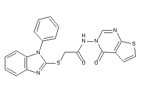 N-(4-ketothieno[2,3-d]pyrimidin-3-yl)-2-[(1-phenylbenzimidazol-2-yl)thio]acetamide