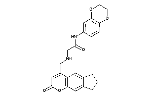 N-(2,3-dihydro-1,4-benzodioxin-6-yl)-2-[(2-keto-7,8-dihydro-6H-cyclopenta[g]chromen-4-yl)methylamino]acetamide