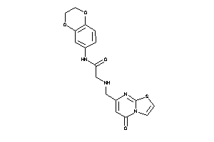 Image of N-(2,3-dihydro-1,4-benzodioxin-6-yl)-2-[(5-ketothiazolo[3,2-a]pyrimidin-7-yl)methylamino]acetamide