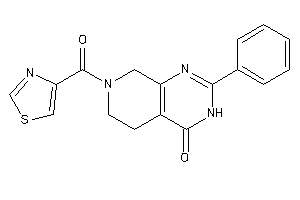 2-phenyl-7-(thiazole-4-carbonyl)-3,5,6,8-tetrahydropyrido[3,4-d]pyrimidin-4-one