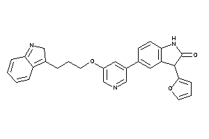 3-(2-furyl)-5-[5-[3-(2H-indol-3-yl)propoxy]-3-pyridyl]oxindole