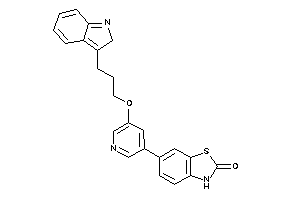 6-[5-[3-(2H-indol-3-yl)propoxy]-3-pyridyl]-3H-1,3-benzothiazol-2-one