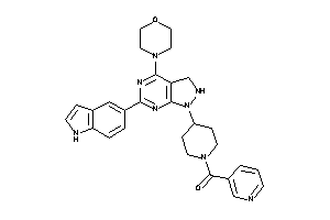 [4-[6-(1H-indol-5-yl)-4-morpholino-2,3-dihydropyrazolo[3,4-d]pyrimidin-1-yl]piperidino]-(3-pyridyl)methanone