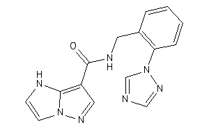Image of N-[2-(1,2,4-triazol-1-yl)benzyl]-1H-pyrazolo[1,5-a]imidazole-7-carboxamide