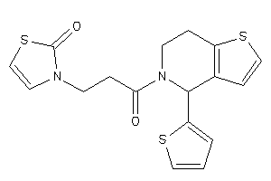 3-[3-keto-3-[4-(2-thienyl)-6,7-dihydro-4H-thieno[3,2-c]pyridin-5-yl]propyl]-4-thiazolin-2-one