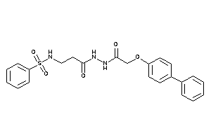 Image of N-[3-keto-3-[N'-[2-(4-phenylphenoxy)acetyl]hydrazino]propyl]benzenesulfonamide