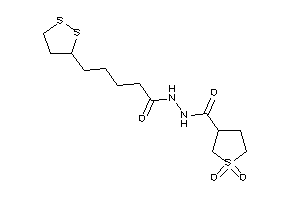Image of N'-[5-(dithiolan-3-yl)pentanoyl]-1,1-diketo-thiolane-3-carbohydrazide