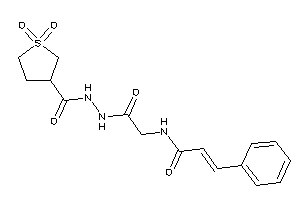 N-[2-[N'-(1,1-diketothiolane-3-carbonyl)hydrazino]-2-keto-ethyl]-3-phenyl-acrylamide