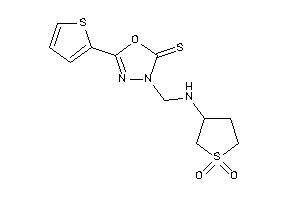 Image of 3-[[(1,1-diketothiolan-3-yl)amino]methyl]-5-(2-thienyl)-1,3,4-oxadiazole-2-thione