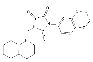 1-(3,4,4a,5,6,7,8,8a-octahydro-2H-quinolin-1-ylmethyl)-3-(2,3-dihydro-1,4-benzodioxin-6-yl)imidazolidine-2,4,5-trione