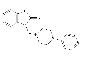 3-[[4-(4-pyridyl)piperazino]methyl]-1,3-benzoxazole-2-thione