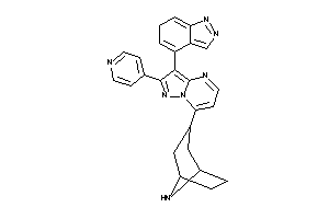 Image of 7-(8-azabicyclo[3.2.1]octan-3-yl)-3-(6H-indazol-4-yl)-2-(4-pyridyl)pyrazolo[1,5-a]pyrimidine