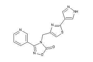 Image of 4-[[2-(1H-pyrazol-4-yl)thiazol-4-yl]methyl]-3-(3-pyridyl)-1,2,4-oxadiazol-5-one