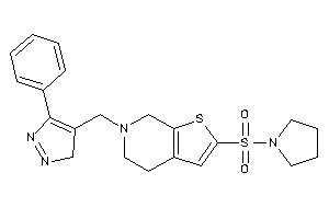 6-[(5-phenyl-3H-pyrazol-4-yl)methyl]-2-pyrrolidinosulfonyl-5,7-dihydro-4H-thieno[2,3-c]pyridine