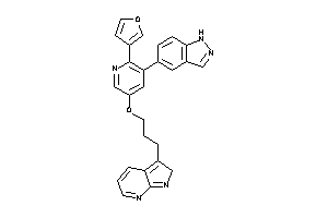 3-[3-[[6-(3-furyl)-5-(1H-indazol-5-yl)-3-pyridyl]oxy]propyl]-2H-pyrrolo[2,3-b]pyridine