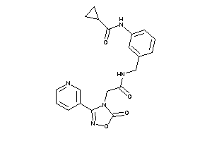 N-[3-[[[2-[5-keto-3-(3-pyridyl)-1,2,4-oxadiazol-4-yl]acetyl]amino]methyl]phenyl]cyclopropanecarboxamide