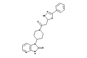 Image of 1-[1-[2-(5-phenyl-2,3-dihydro-1,3,4-oxadiazol-2-yl)acetyl]-4-piperidyl]-3H-imidazo[4,5-b]pyridin-2-one