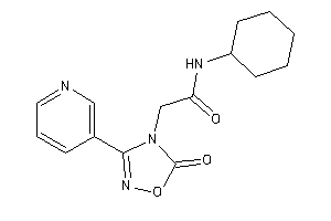 Image of N-cyclohexyl-2-[5-keto-3-(3-pyridyl)-1,2,4-oxadiazol-4-yl]acetamide