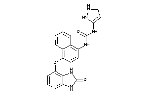 Image of 1-[4-[(2-keto-1,3-dihydroimidazo[4,5-b]pyridin-7-yl)oxy]-1-naphthyl]-3-(3-pyrazolin-3-yl)urea