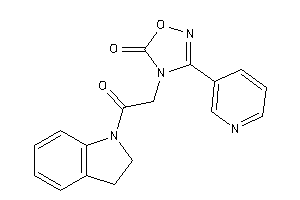 4-(2-indolin-1-yl-2-keto-ethyl)-3-(3-pyridyl)-1,2,4-oxadiazol-5-one