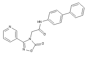 2-[5-keto-3-(3-pyridyl)-1,2,4-oxadiazol-4-yl]-N-(4-phenylphenyl)acetamide