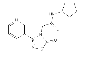 Image of N-cyclopentyl-2-[5-keto-3-(3-pyridyl)-1,2,4-oxadiazol-4-yl]acetamide