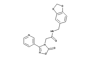 Image of 2-[5-keto-3-(3-pyridyl)-1,2,4-oxadiazol-4-yl]-N-piperonyl-acetamide