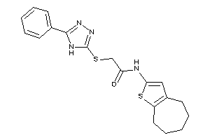 2-[(5-phenyl-4H-1,2,4-triazol-3-yl)thio]-N-(5,6,7,8-tetrahydro-4H-cyclohepta[b]thiophen-2-yl)acetamide