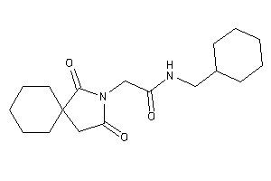 N-(cyclohexylmethyl)-2-(2,4-diketo-3-azaspiro[4.5]decan-3-yl)acetamide