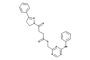 4-keto-4-(3-phenyl-2-pyrazolin-1-yl)butyric Acid (4-anilino-s-triazin-2-yl)methyl Ester