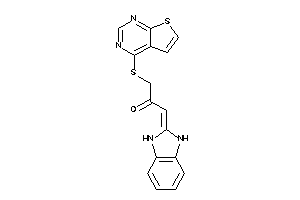 1-(1,3-dihydrobenzimidazol-2-ylidene)-3-(thieno[2,3-d]pyrimidin-4-ylthio)acetone