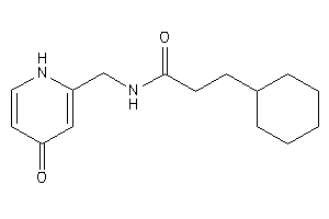 3-cyclohexyl-N-[(4-keto-1H-pyridin-2-yl)methyl]propionamide