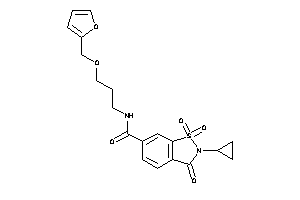 2-cyclopropyl-N-[3-(2-furfuryloxy)propyl]-1,1,3-triketo-1,2-benzothiazole-6-carboxamide