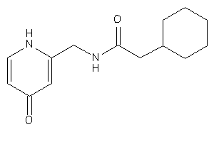 2-cyclohexyl-N-[(4-keto-1H-pyridin-2-yl)methyl]acetamide