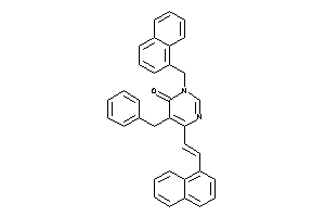 5-benzyl-3-(1-naphthylmethyl)-6-[2-(1-naphthyl)vinyl]pyrimidin-4-one