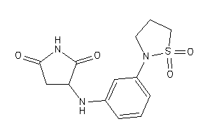 Image of 3-[3-(1,1-diketo-1,2-thiazolidin-2-yl)anilino]pyrrolidine-2,5-quinone