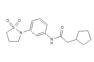 2-cyclopentyl-N-[3-(1,1-diketo-1,2-thiazolidin-2-yl)phenyl]acetamide