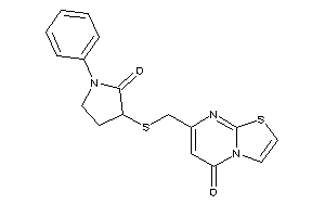 7-[[(2-keto-1-phenyl-pyrrolidin-3-yl)thio]methyl]thiazolo[3,2-a]pyrimidin-5-one