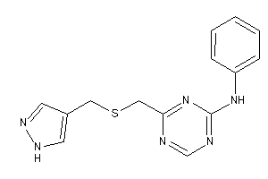 Phenyl-[4-[(1H-pyrazol-4-ylmethylthio)methyl]-s-triazin-2-yl]amine