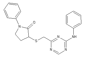 3-[(4-anilino-s-triazin-2-yl)methylthio]-1-phenyl-2-pyrrolidone