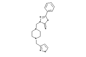 Image of 3-[[4-(isoxazol-3-ylmethyl)piperazino]methyl]-5-phenyl-1,3,4-oxadiazole-2-thione