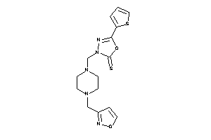 3-[[4-(isoxazol-3-ylmethyl)piperazino]methyl]-5-(2-thienyl)-1,3,4-oxadiazole-2-thione