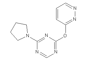 2-pyridazin-3-yloxy-4-pyrrolidino-s-triazine