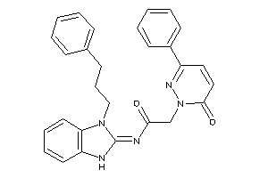 2-(6-keto-3-phenyl-pyridazin-1-yl)-N-[3-(3-phenylpropyl)-1H-benzimidazol-2-ylidene]acetamide