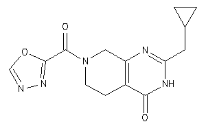 2-(cyclopropylmethyl)-7-(1,3,4-oxadiazole-2-carbonyl)-3,5,6,8-tetrahydropyrido[3,4-d]pyrimidin-4-one