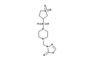 3-[[4-(1,1-diketothiolan-3-yl)sulfonylpiperazino]methyl]-1,3,4-thiadiazole-2-thione