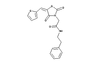 2-[2,4-diketo-5-(2-thenylidene)thiazolidin-3-yl]-N-phenethyl-acetamide