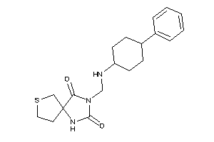 Image of 3-[[(4-phenylcyclohexyl)amino]methyl]-7-thia-1,3-diazaspiro[4.4]nonane-2,4-quinone